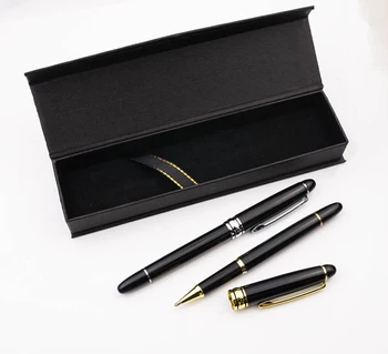 

0.5mm Black Ink Refills Metal Roller Ball Pen Luxury Ballpoint Pen with gift box for Business Writing office School Supplies