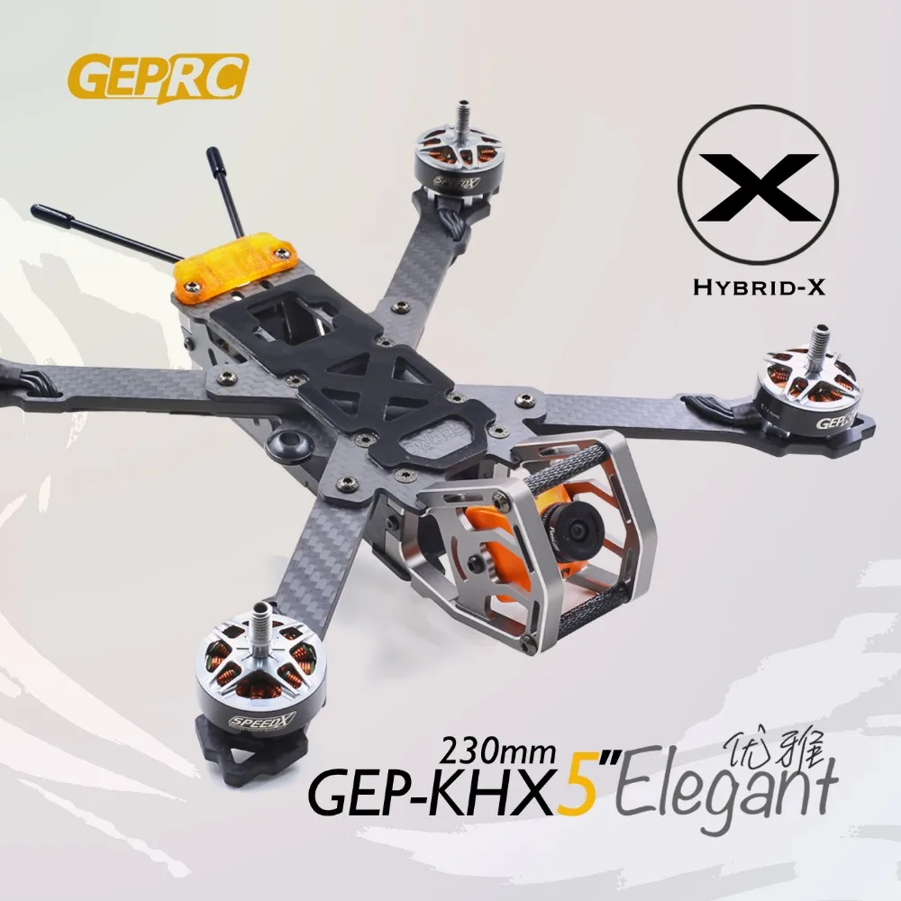 

GEPRC GEP-KHX4 GEP-KHX5 GEP-KHX6 GEP-KHX7 Elegant Hybrid-X Carbon fiber Frame kit for FPV DIY Quadcopter parts