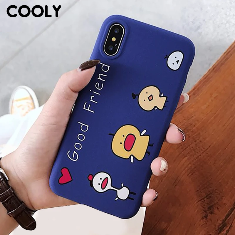 

COOLY Cartoon Duck Chick Case For Samsung Galaxy S6 S7 Edge S8 S9 Plus S10 Back Cover on Note 8 9 C7 Pro C9 Silicone Phone Coque