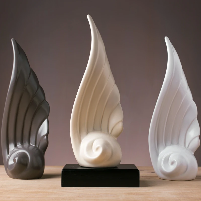 

ceramic creative wings figurine home decor crafts room decoration objects office ornament porcelain figurines wedding decoration