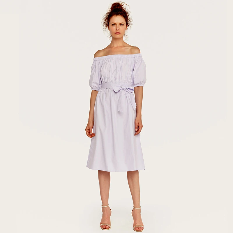 

Wasteheart Summer Women Purple A-Line Dress Mini Dresses Strapless Neck Evening Party Office Lady Sexy Dress Plus Size Sundress
