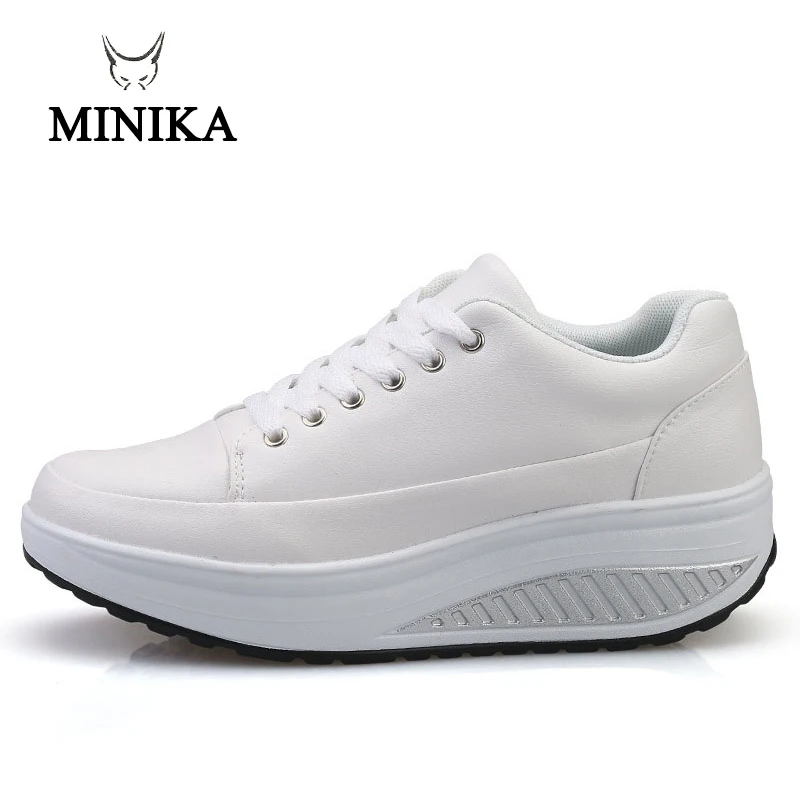 

Oulan Soft Microfiber Vamp Fitness Shoes White Lace-up Zapatos Mujer Women Sneakers Lightweight Female Hot Basket Femme 2017