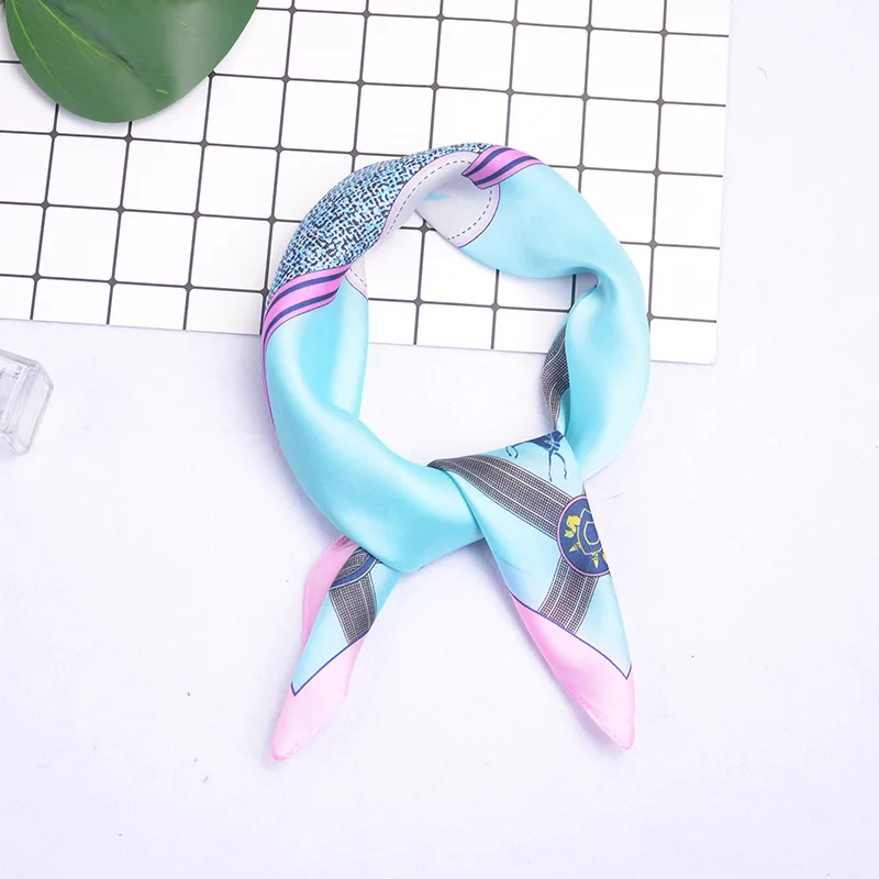 53*53cm Fashion Dot Striped Women Scarf Cashew Print Small Square Scarf Spring Summer Lady Scraf Head Scarf Headbands - Цвет: 34