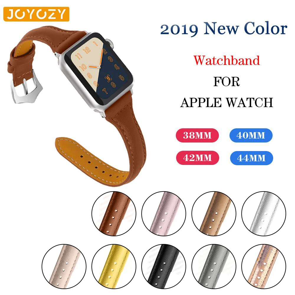 Joyozy мужской iWatch ремешок для часов женские часы кожаный браслет с ремешком Apple Watch