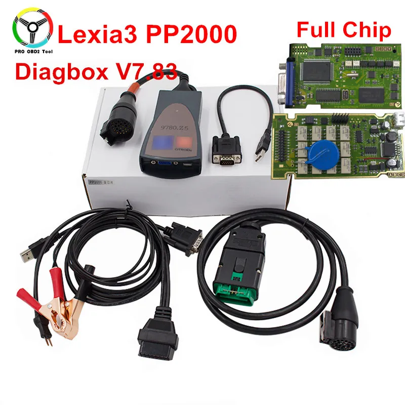 Newest Full Chip Lexia 3 PP2000 Diagbox 7 83 Professional OBD2 Car Scanner Full Function Lexia3