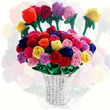 New plush toys simulation rose bouquet doll creative curtain buckle decorated celebration gift toys
