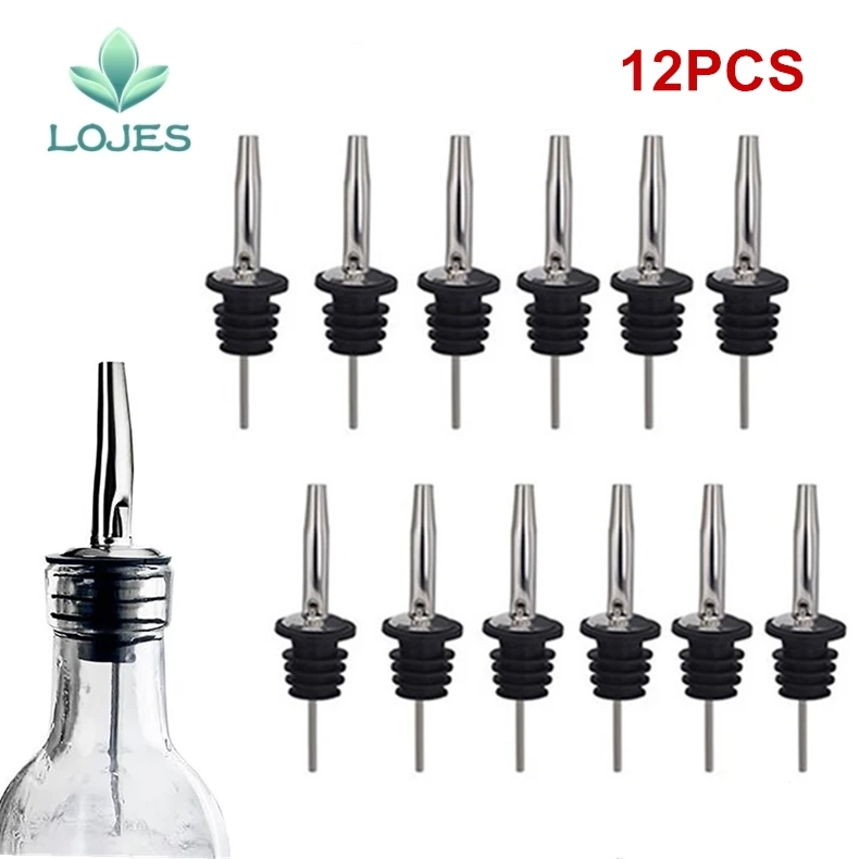 3Pieces-New-304-Stainless-Steel-Liquor-Spirit-Pourer-Free-Flow-Wine-Bottle-Pour-Spout-Stopper-barware_