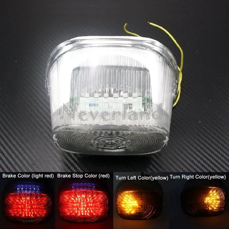 

Neverland Clear Motor LED Tail Brake Blinker Turn Signal Light Motorcycle Light For Harley Sportster Softail Dyna D35