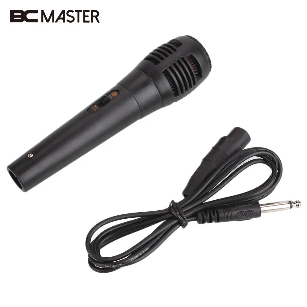 Профессиональный ручной микрофон BCMaster проводной с динамическим вокалом черный