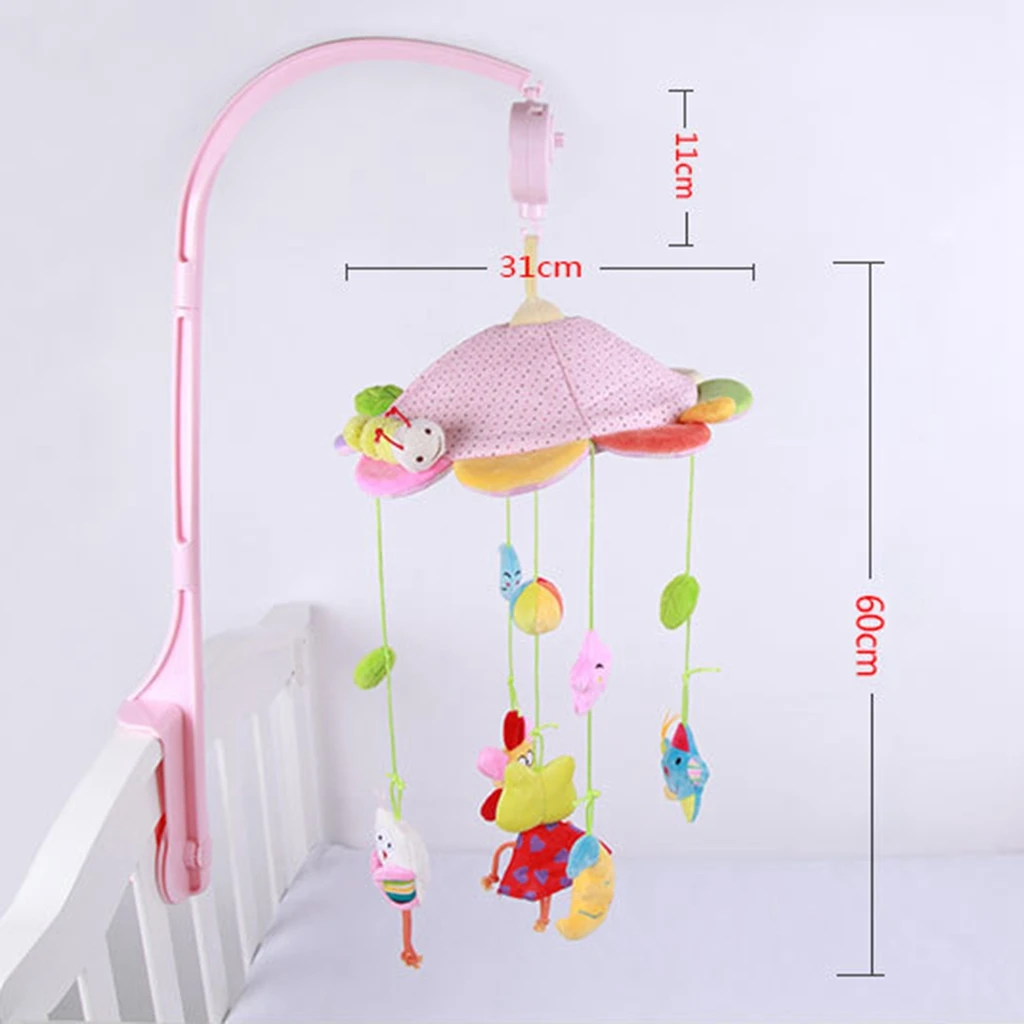 Baby Bed Bell Animal Musical Crib Mobile Hanging Rattles Kid Early Education Toys