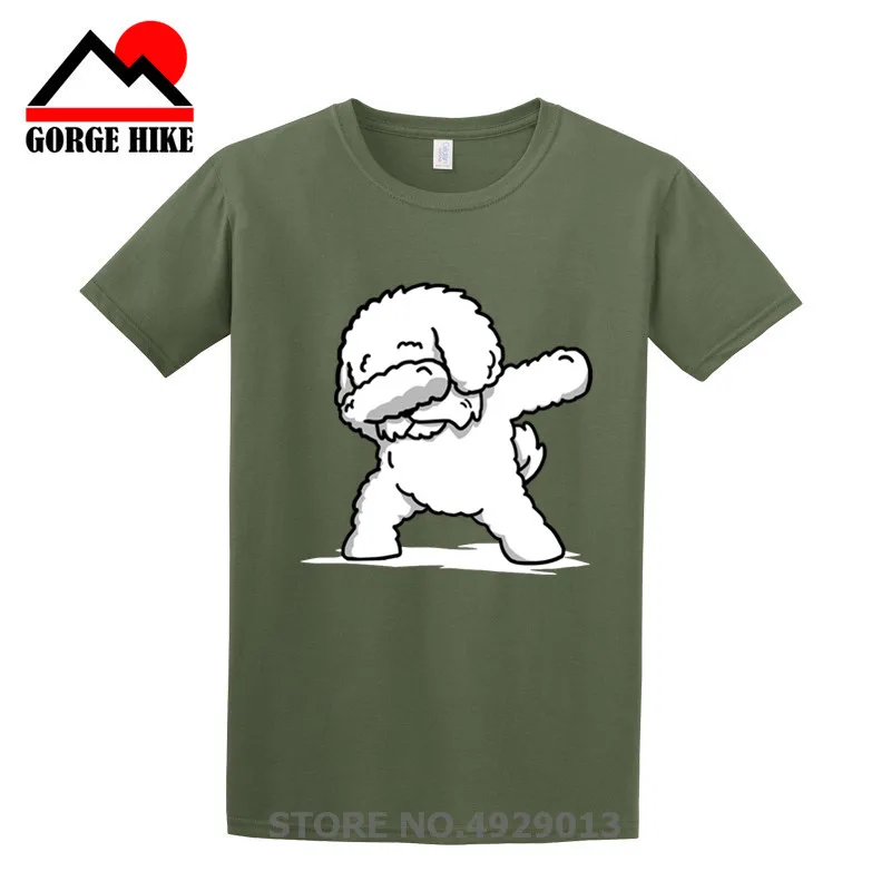 

Pet Week Funny Dabbing Bichon Frise Leisure T Shirts Dog Man Short Sleeved Tops Plus Size Tee Shirt Pure Cotton O Neck T-Shirts