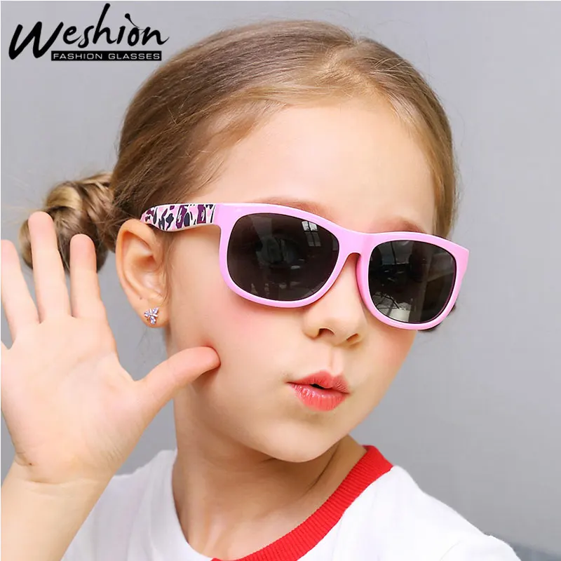 

Kids Sunglasses Polarized Baby Glasses TR90 Flexible Safety Frame Shades For Boys Girls With Case UV400