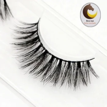 

Hot sale High-grade cross longest fake eyelashes 3D multilayer messy horse mink false eyelash fit for smoky eyes makeup tool