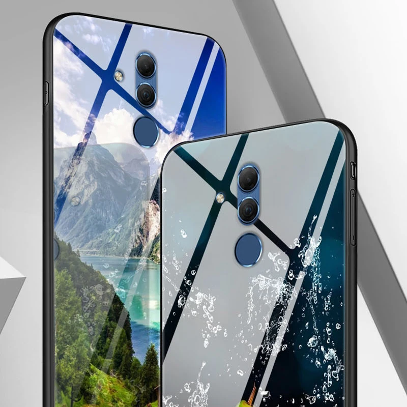 Чехол для Huawei Mate 20 Lite чехол из закаленного стекла с изображением планеты космоса