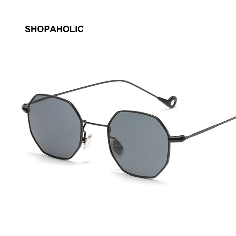 

Polygon Round Sunglasses Women Vintage Luxury Brand Designer Clear Lens Sun Glasses for Women Hexagon Female Metal Frame Oculos