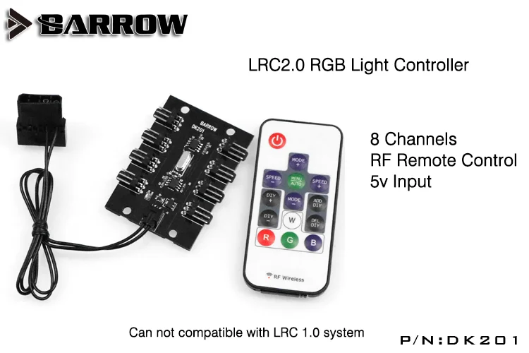 

Barrow Aurora DK201 LRC 2.0 8 Channels Remote RGB Light Controller