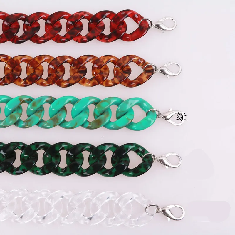 

2017 new resin acrylic bag chain chain necklace handbags accessories European and American women bag accessories band