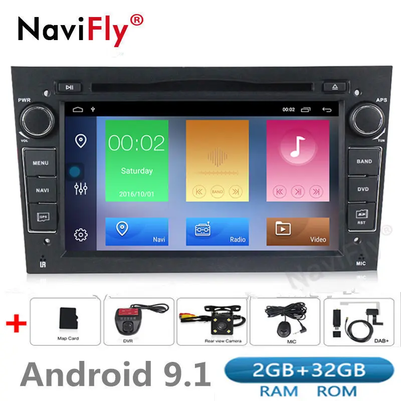 

New! 2din Android 9.1 Car dvd radio GPS Navigation For Opel Astra Vectra Antara Zafira Corsa car Multimedia player BT WIFI RDS