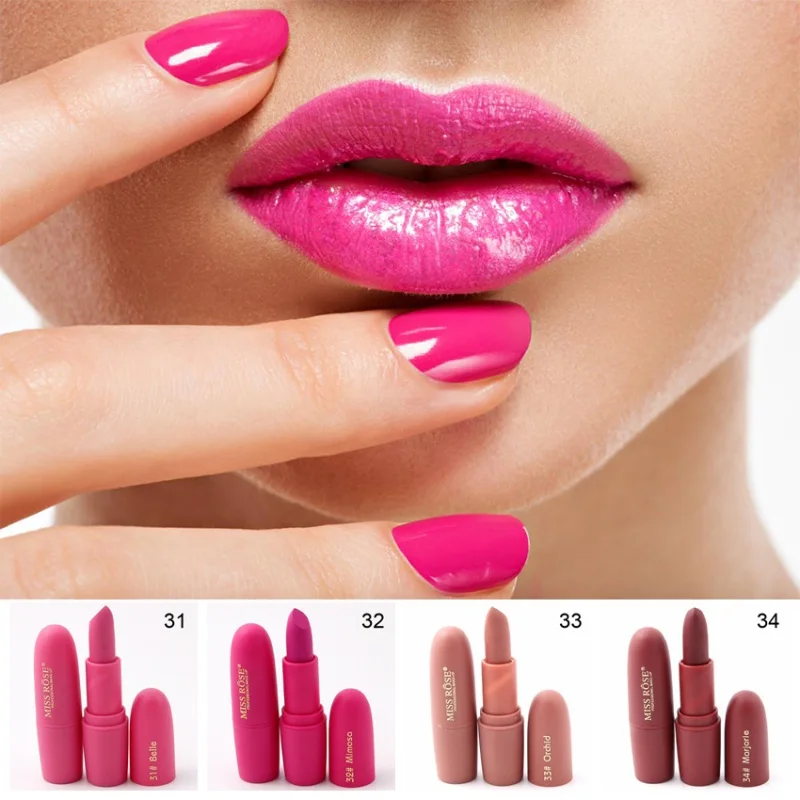 2019 Miss Rose New Colors Lips Pen Makeup Beauty Waterproof Lip Pencil Matte Lipstick  Cosmetic Nude Color
