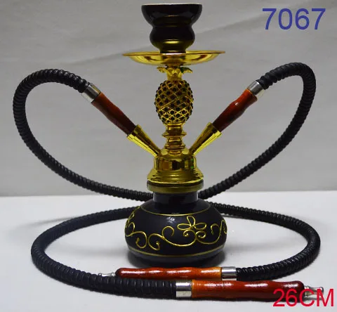 

WisQiyunR Glass narguile hookah Shisha ofsmall pineapple shape ball on the flue and double tube water bottle wholesale or retail