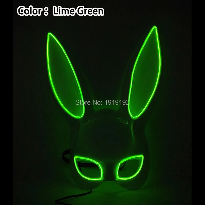 Women Sexy Cosplay Half Eyes Mask Bunny Fox Animal Mask Masquerade LED Glasses Carnival Fancy Glow Party Supplies