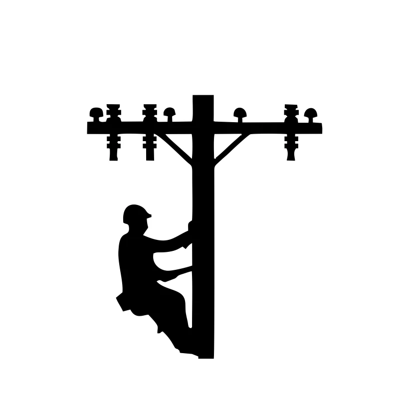 

Utility Pole Repairer Wall Diesel Door Self-Styling Window Stickers Originality Door Car Stickers Length 14.5cm