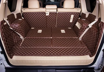 

High quality car trunk cargo mats & Back door mat for Toyota Land Cruiser Prado 150 7 seats 2017-2010 durable boot carpets
