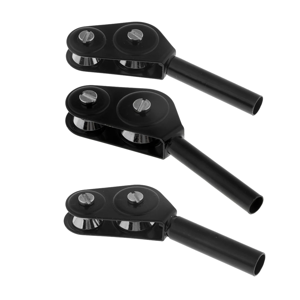 3pcs Heavy Duty Roller Fishing Rod Guides Set , Rod Building or Repair, 5mm 6mm 7mm