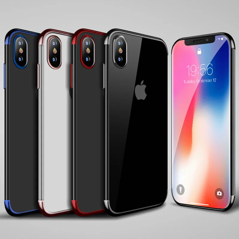 Для iPhone XR XS Max ультратонкий ТПУ чехол Роскошный силиконовый мягкий TPU для 7 8 Plus 6 6s X