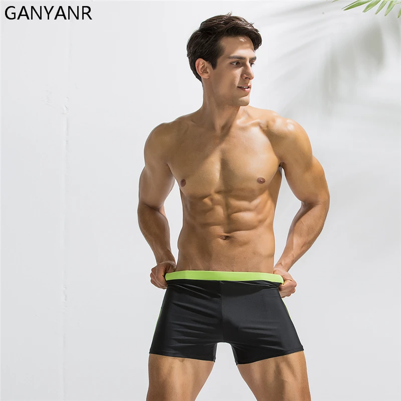 GANYANR Swimming Trunks Men Swimwear 