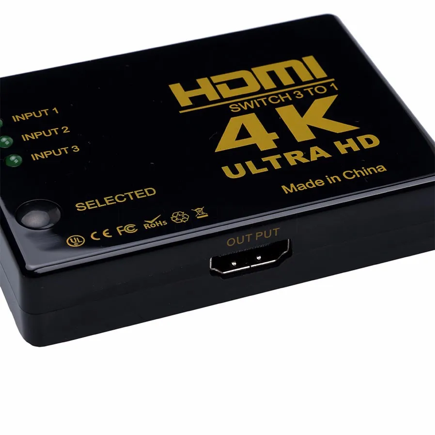 Kebidumei мини 4 K* 2 K 3 в 1 HDMI переключатель Ultra HD 1080 P HDMI переключатель сплиттер коммутатор для HD ТВ ПК для PS3 DVD высокое качество