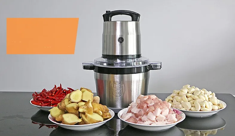 6L Stainless Steel Meat Grinder Chopper Automatic Electric Mincing Machine High-quality Household or Commercial Food Processor