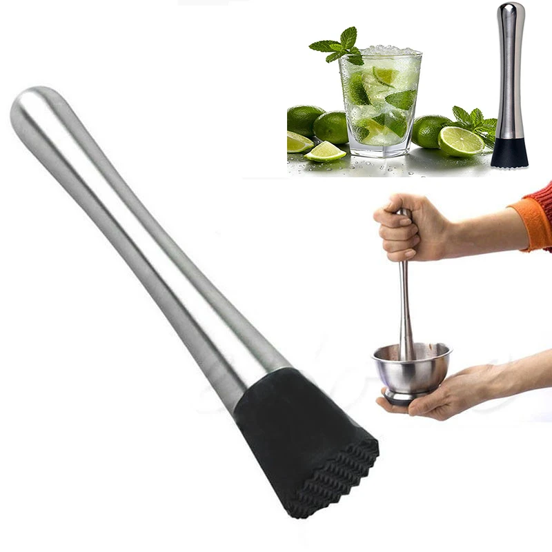 LIMITOOLS Stainless Steel Lemon Hand Crusher Bar Drink Mixer Stir