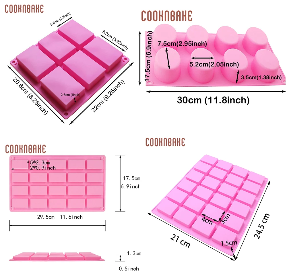 COOKNBAKE квадратная силиконовая форма для мыла ручной работы силиконовая форма для выпечки хлеба, тостов, тортов, кондитерских изделий овальная форма для пудинга и желе