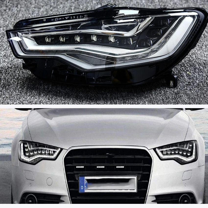  Front headlights headlights glass lamp shade shell lamp cover transparent masks For Audi A6L C7 201 - 32890120324