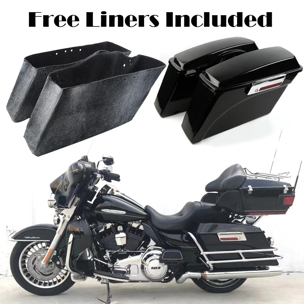 Motorcycle Saddle Bags Hard Trunk Saddlebags For Dyna Electra Glide