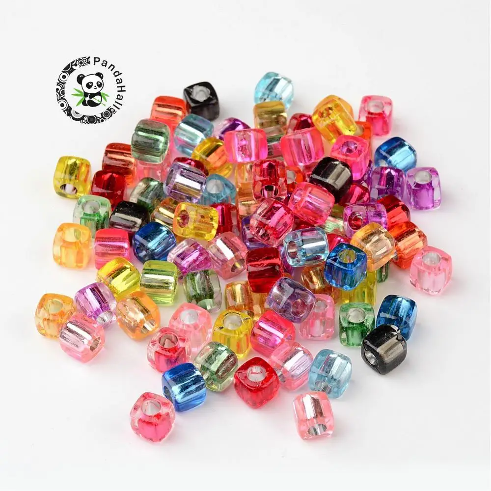 Buy 100pcs 8x7.5mm Mixed Cube Acrylic Beads Jewelry