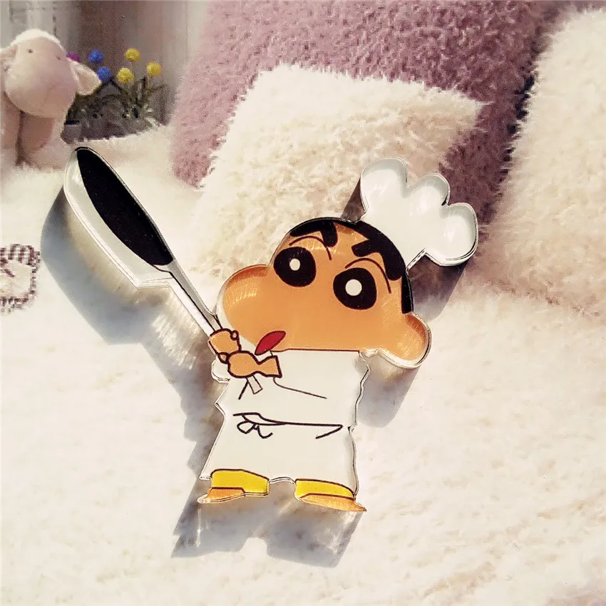 1 шт. Горячая милый мультфильм аминовая акриловая брошь Crayon Shin-chan значки булавка на рюкзак Одежда Декоративные броши - Окраска металла: 05