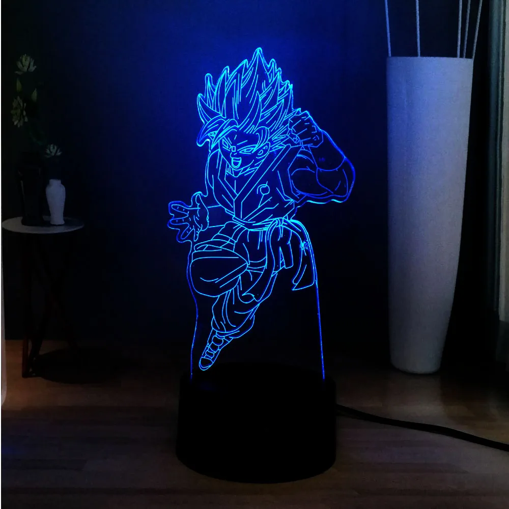 Dragon Ball красивый Wukong RGB разноцветный 3D настольный светильник светодиодный ночник
