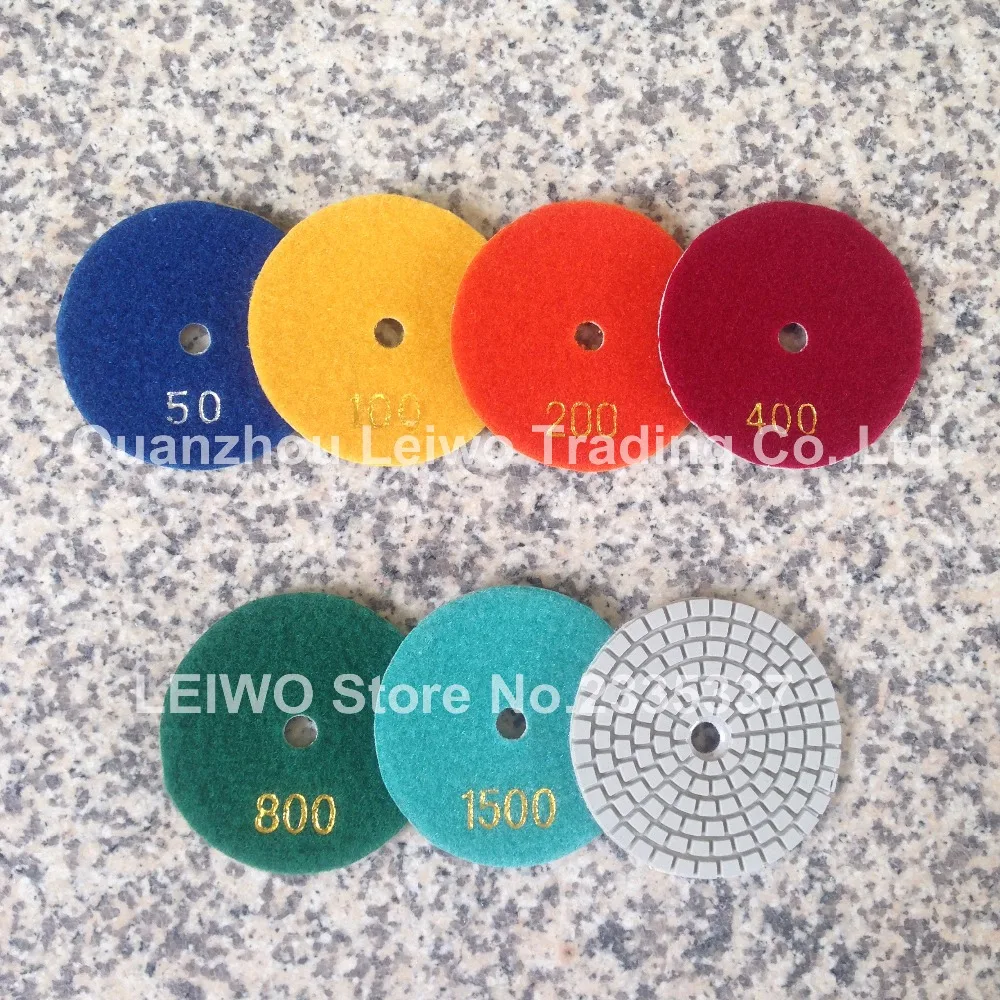 Wet Polishing Pads 3 inch (80 mm) White Worklayer Marble Granite