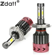 Zdatt Auto Led H4 H1 H7 H8 H9 H11 9006 9005 H3 Ha Condotto La Lampadina 80 W 8000Lm Auto Luce COB fari a led 12 V Della Lampada 6000 K HB4 HB3 9003