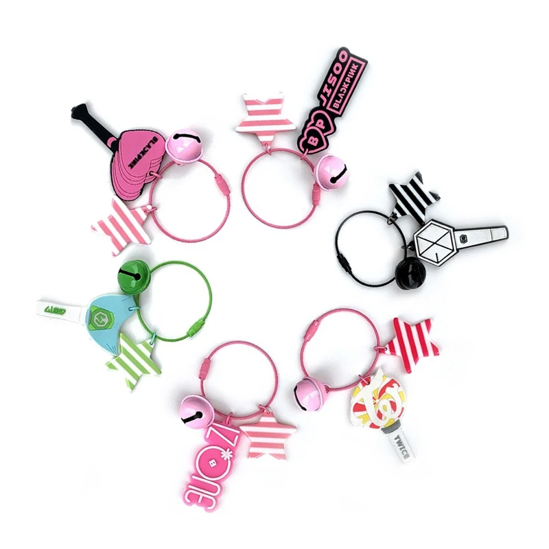 

Fashion Keyring Kpop BLACKPINK EXO GOT7 TWICE Bag Pendant Key Holder Cute Acrylic Keychain
