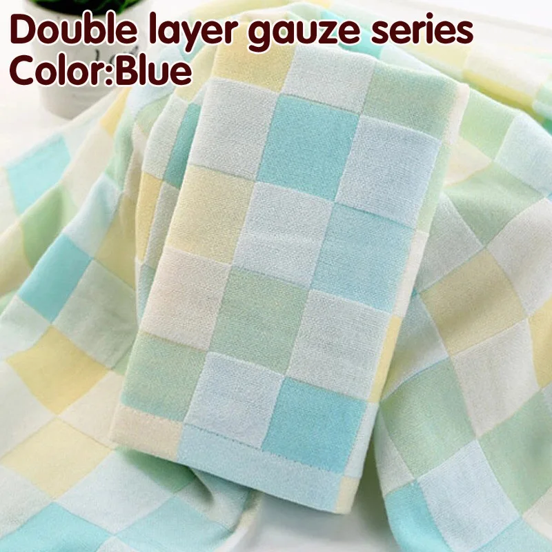 Хлопковое банное полотенце с двойными марлевыми квадратами, детское махровое полотенце, легко сушить, не стирать, хлопковое махровое полотенце, детское полотенце - Цвет: Blue 20 pieces