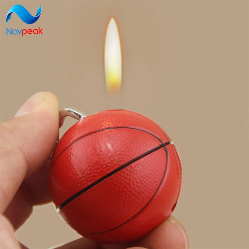 

1pc New Basketball Football Shape Pendant lighter Refillable Butane Gas Lighters Cigarette Accessories