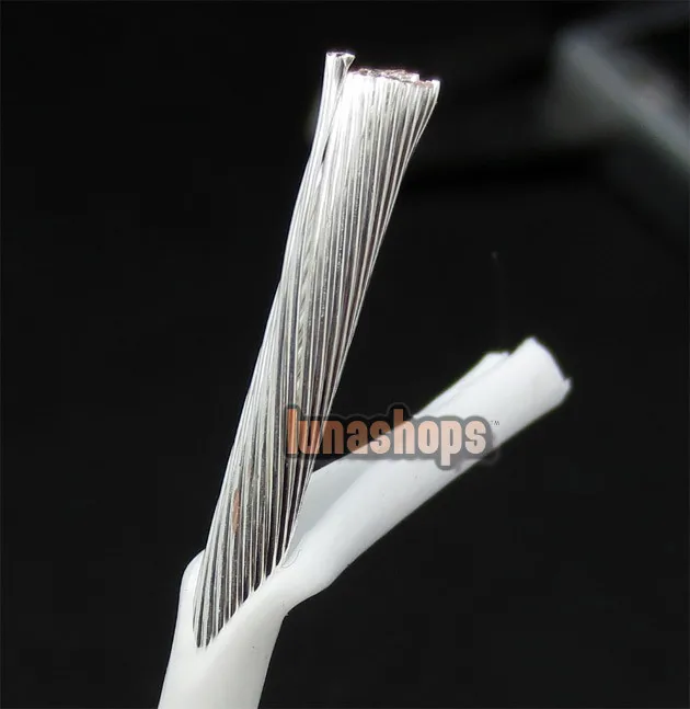 

LN003956 3 color 5m teflon Skin Silver Plated Speaker Earphone Audio Signal DIY Cable Dia:3mm