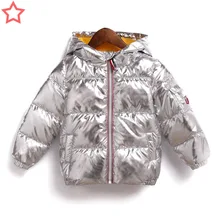 

2018 winter jacket parkas for girls boys coats thicken coat children's Bright color clothing for snow wear kids outerwear &tops
