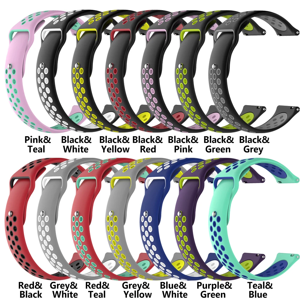 Новый 20 мм силиконовый браслет ремешок для Amazfit Bip Samsung Gear Sport S2 часов высокого