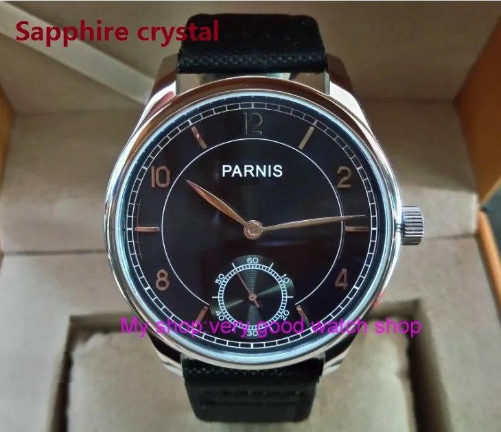 

Sapphire crystal 44mm PARNIS ST3621/6498 Mechanical Hand Wind movement Mechanical watches Gray dial men's watches df209a