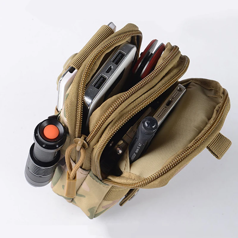 Men's Outdoor Camping Bags Tactical Molle Backpacks Pouch Belt Bag Military Waist Backpack Soft Sport Running Phone Travel Bags