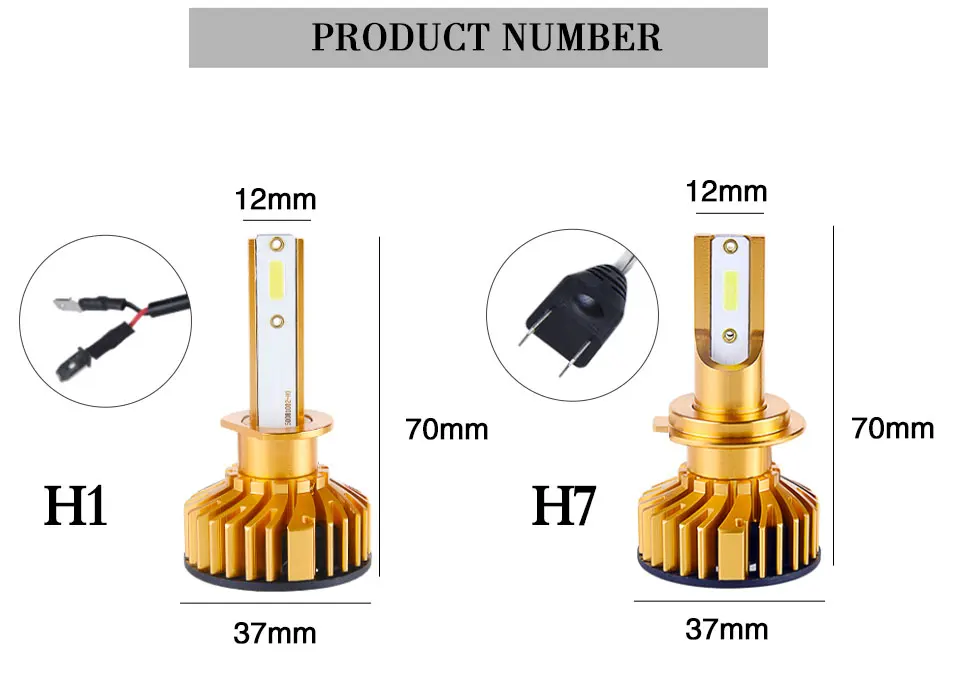 Turbo Led H4 H7 LED Car Headlight Bulbs 72W 10000LM H1 H11 9005 HB3 9006 HB4 9012 HIR2 12V 24V 6500K Fog Lamp Auto Car Lights